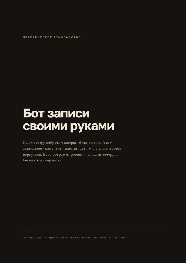 Обложка гайда «Бот записи своими руками»